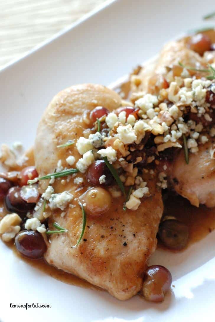 Chicken with Blue Cheese and Grapes