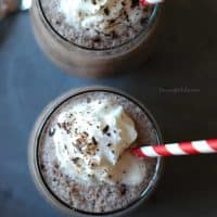 Frozen Hot Chocolate is made with a special ingredient which makes it creamy and chocolaty! www.lemonsforlulu.com