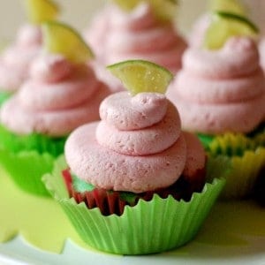 Raspberry Buttercream Frosting is sweet and creamy and perfect fro tart lime cupcakes! www.lemonsforlulu.com