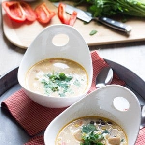 This southwestern chicken stew is pure comfort food; with chunks of chicken, black beans, corn and green chilies. It’s sure to warm you up and fill you up! lemonsforlulu.com #MazolaCornOil