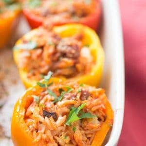 Italian stuffed pepper are going to wow your family! They are filled with sausage and pasta; everything kids love!