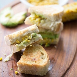 Creamy avocado and smokey grilled corn marry together in this easy grilled sandwich! lemonsforlulu.com