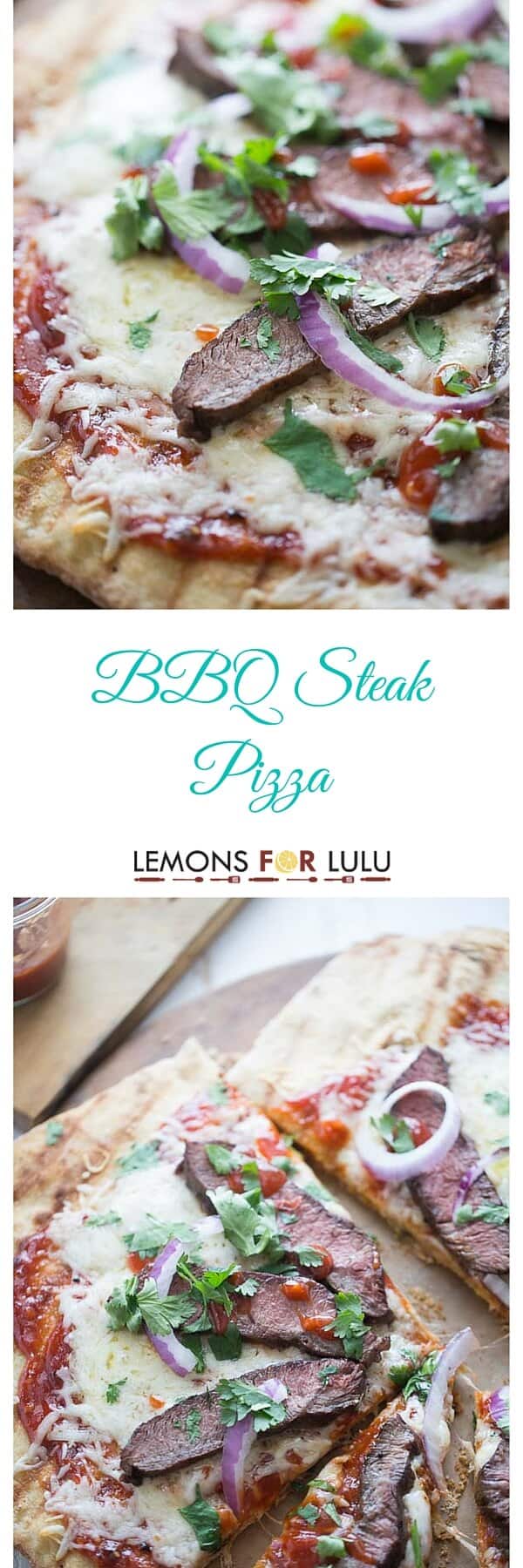 BBQ Steak Over Beer Pizza Crust