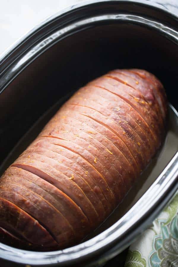 Apple Ginger Slow Cooker Ham