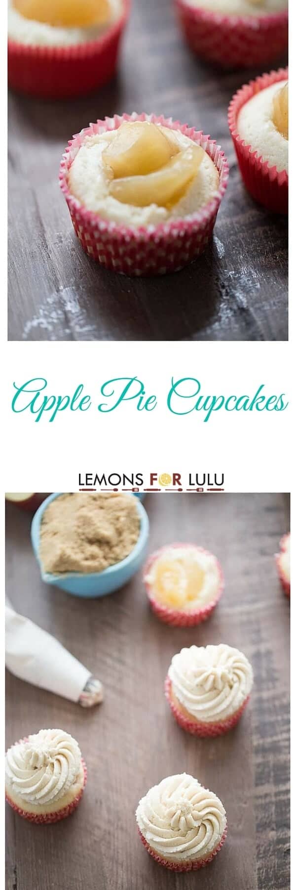 apple pie cupcakes with brown sugar buttercream