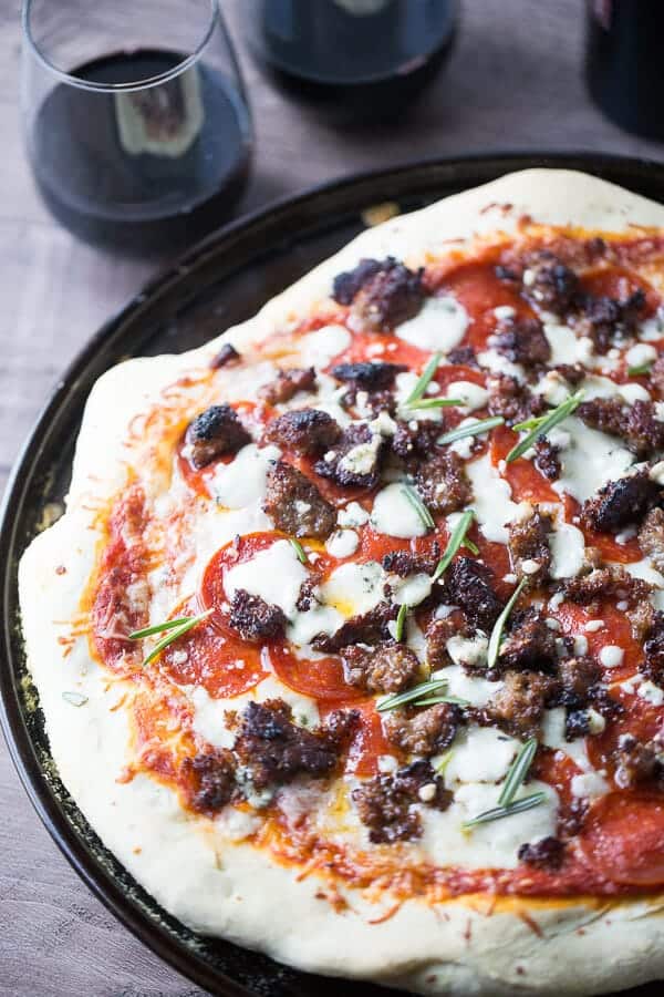 Italian Sausage and Blue Cheese Pizza