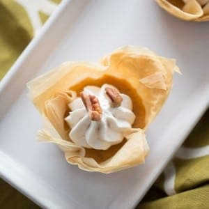 Flakey fillo dough surrounds a simple sweet potato pie recipe! lemonsforlulu.com