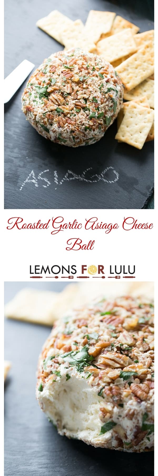 roasted garlic asiago cheese ball