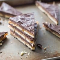 Samoa cookies are the inspiration behind this easy bark recipe! lemonsforlulu.com