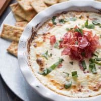 A new kind of bruschetta dip! This dip is full of hot melted cheese but tomatoes add a fresh spin while peppery soppressata add a unique to taste! lemonsforlulu.com