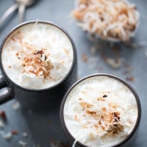 Who says hot chocolate has to “chocolate”? This white chocolate version will change the way you do hot chocolate! The toasted coconut is the perfect topping! lemonsforlulu.com