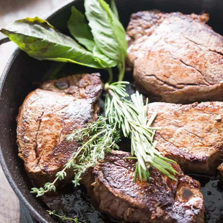Beef Tenderloin Recipe with Mushrooms and Fresh Herb Butter