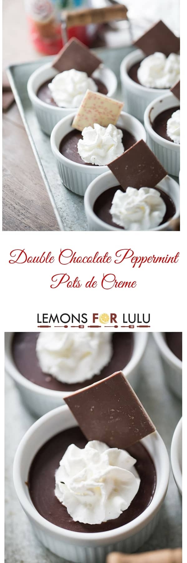 double chocolate peppermint pots de creme