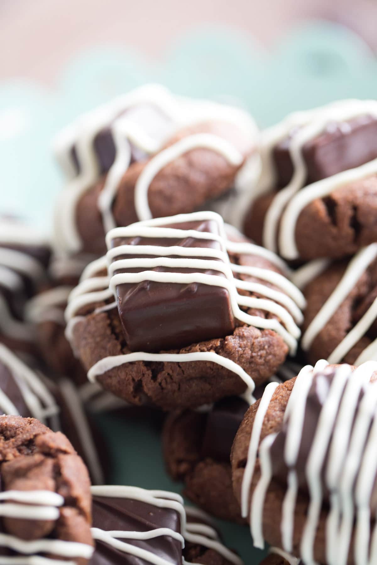 Strawberry & Chocolate Thumbprint Cookies