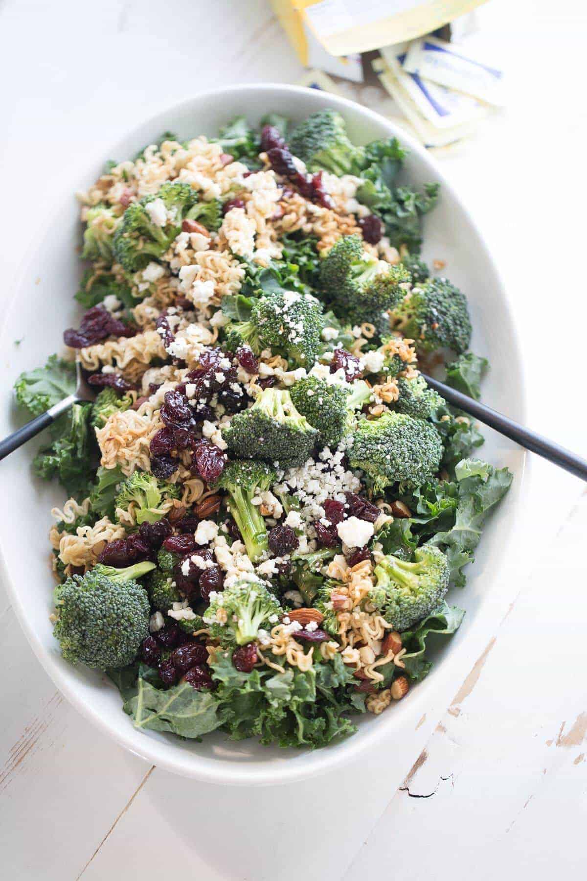 Ramen Broccoli Kale Salad {Lemons for Lulu}