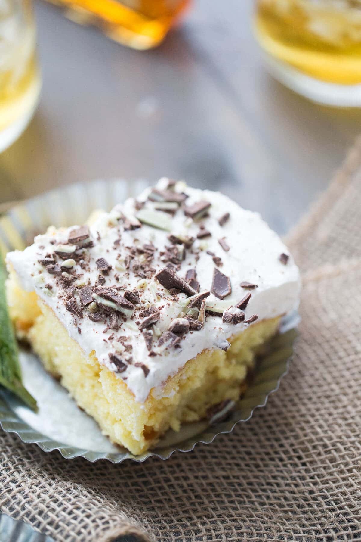 Mint Julep Poke Cake