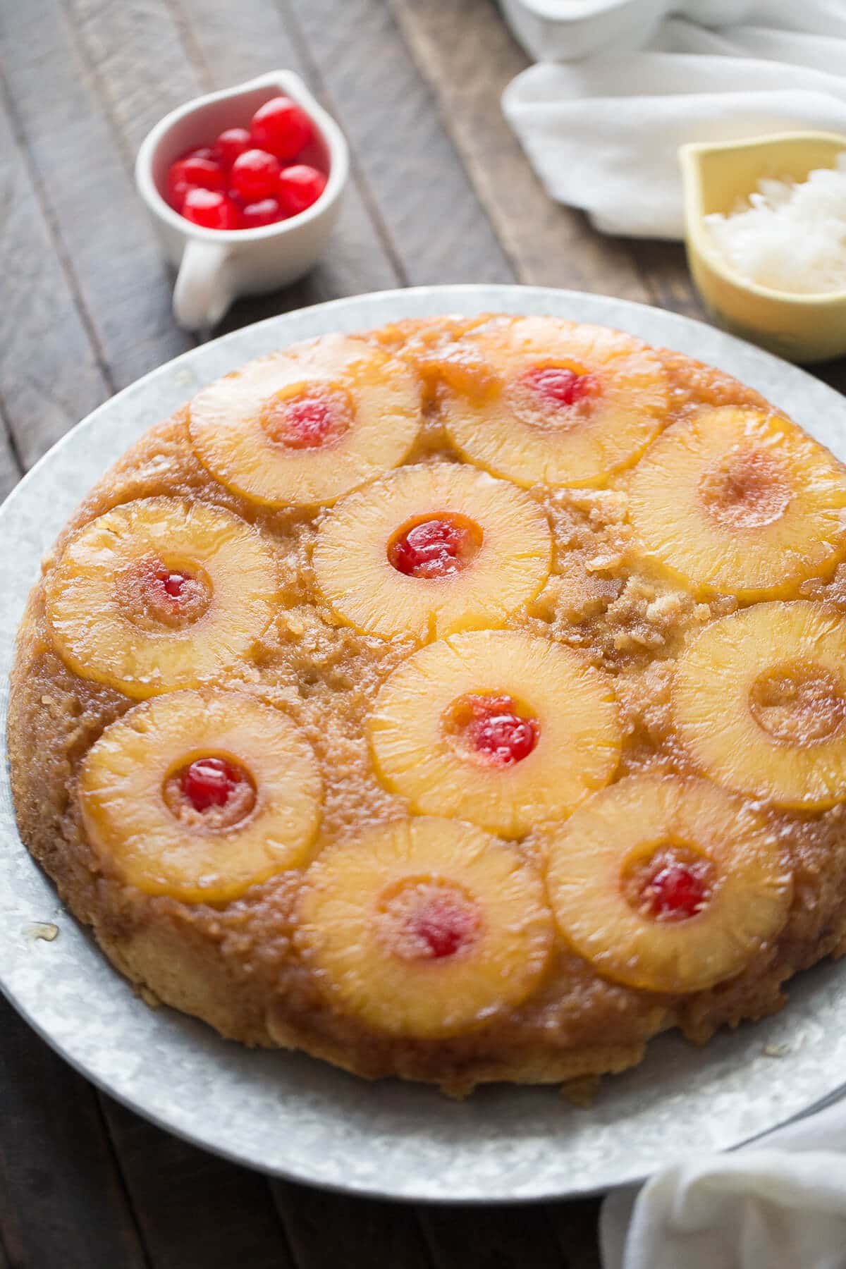 Pina Colada Upside Down Cake LemonsforLulu Pina Colada Upside Down Cake LemonsforLulu