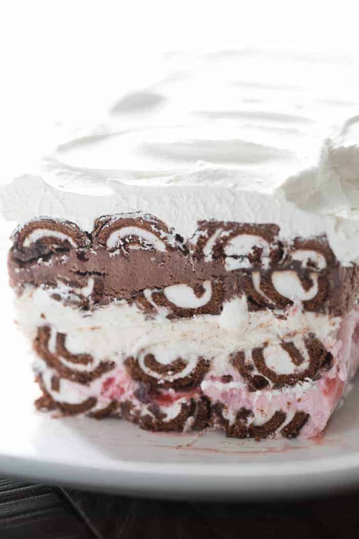 swiss roll ice cream cake