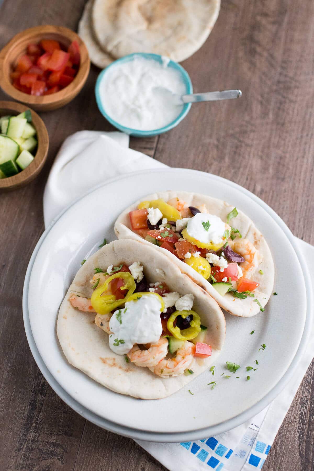 Garlic Shrimp Gyro Sandwich