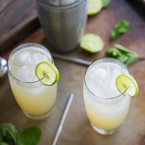 A vodka Collins with a splash of summer! This key lime infused cocktail is refreshing, and simple; perfect for hot summer nights!