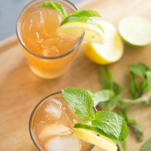 This mule cocktail is like summer in a glass. Refreshing lemonade, lemon and limes collide with crisp ginger beer and vodka for this grown up treat!