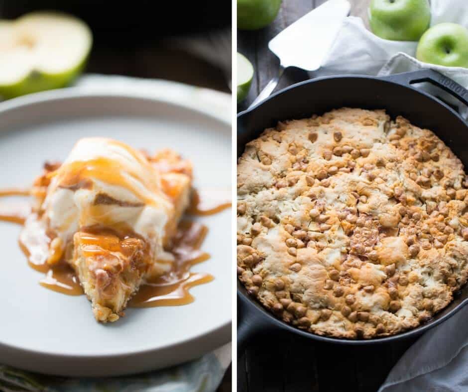 Apple Butterscotch Skillet Cookie Recipe | LemonsforLulu.com
