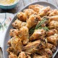 These are the crispiest wings! Rosemary and garlic make them so flavorful!