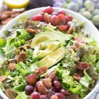 This harvest salad is so easy to prepare. It has a nice balance of tangy and sweet!