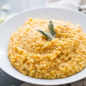 Creamy pumpkin risotto captures the essence of fall in each bite!