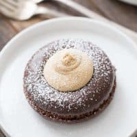 Buckeye mini cakes taste just like the candy but in cake form!