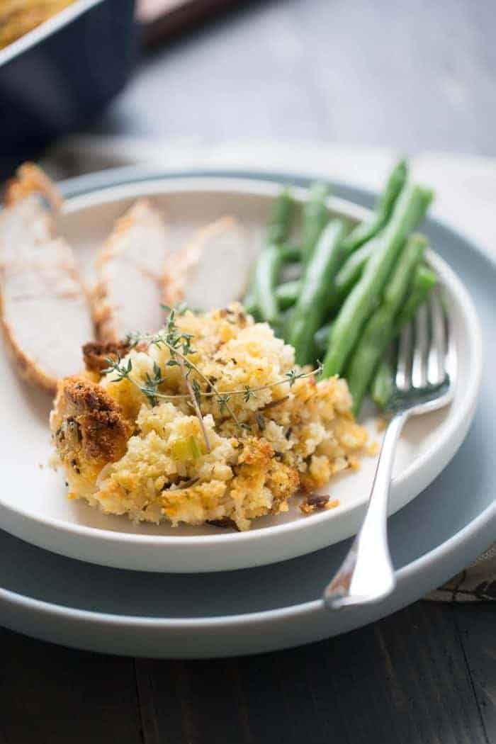This cornbread stuffing recipe is a great alternative to tradional stuffing! It’s so simple too!