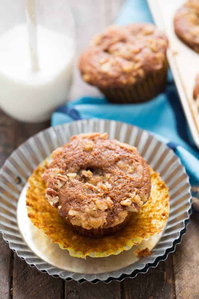 cheesecake filled gingerbread muffins
