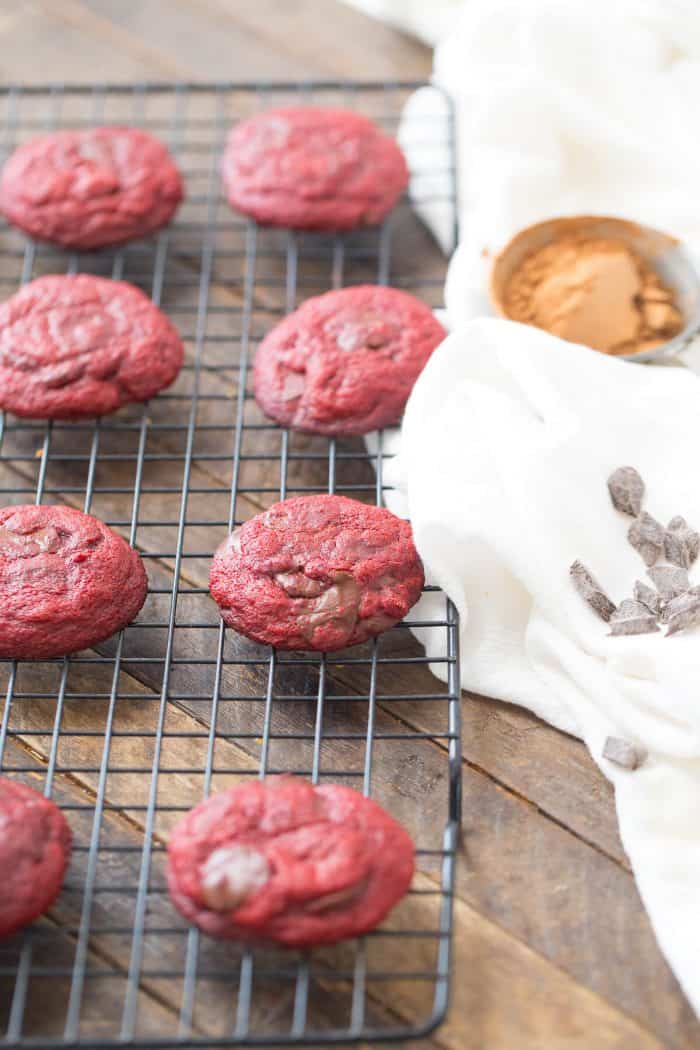 red velvet brownie cookies