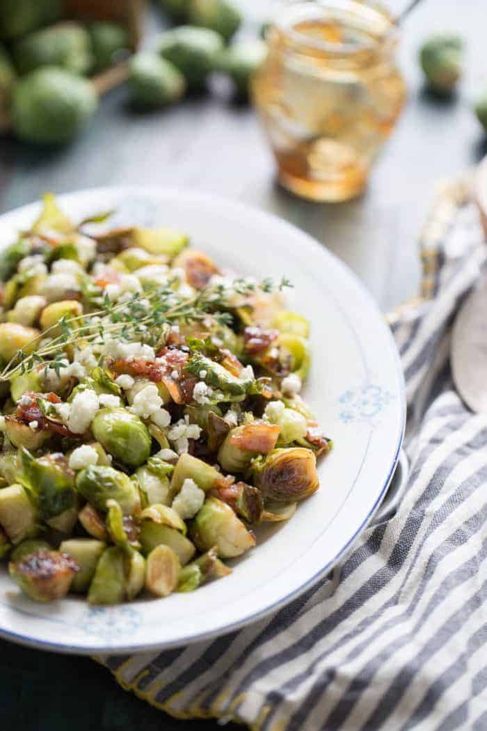 sauteed brussels sprouts with fig glaze