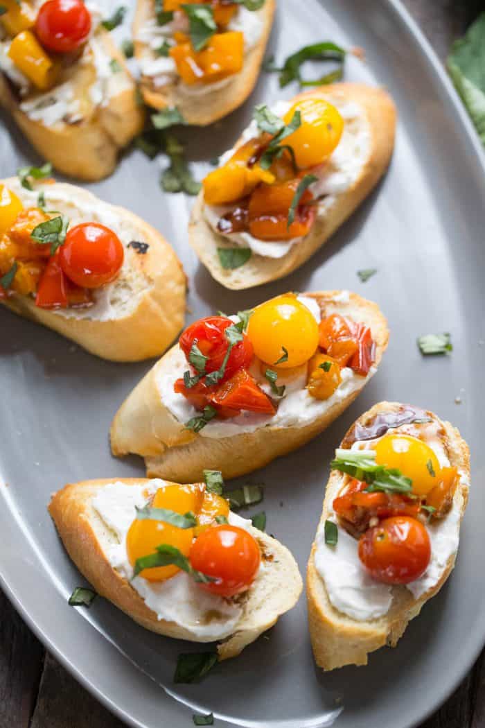 bruschetta with roasted veggies