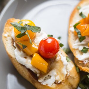 Whipped feta and roasted veggies make an appetizer worthy of any special occasion!