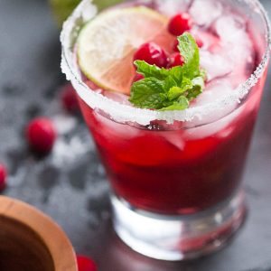 What is red, green, cool and delicious? This cranberry daiquiri!