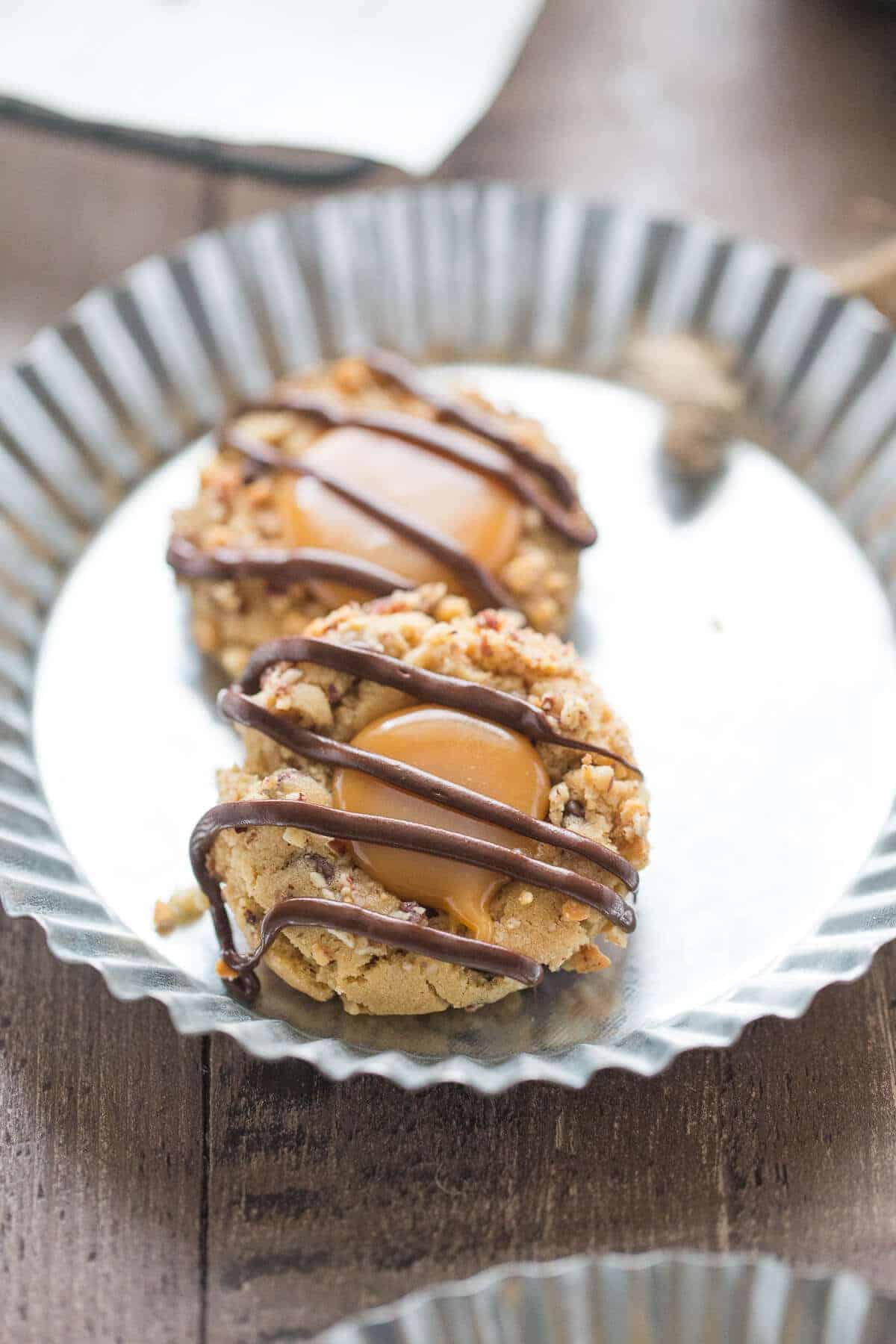 Peanut Butter Turtle Cookies {Lemons for Lulu}