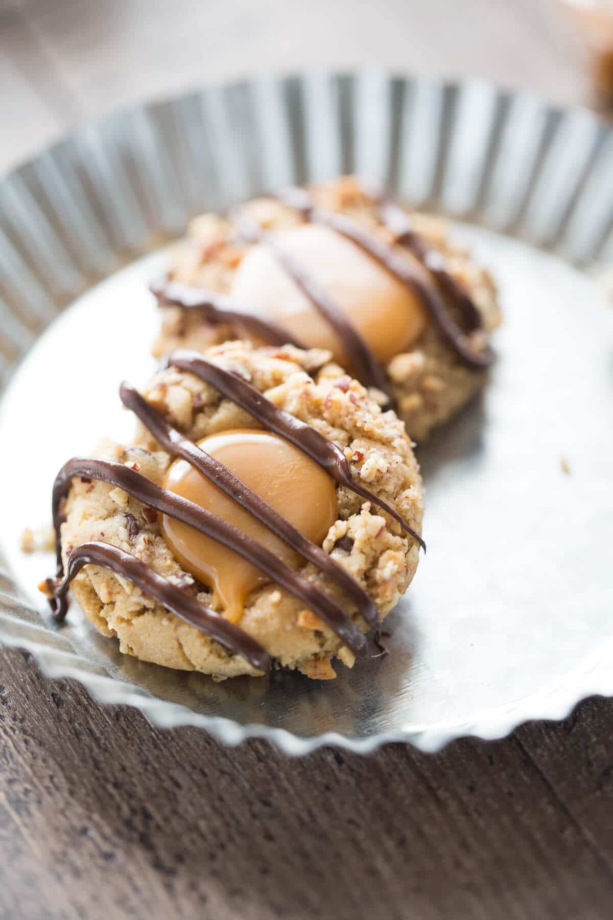 Peanut Butter Turtle Cookies