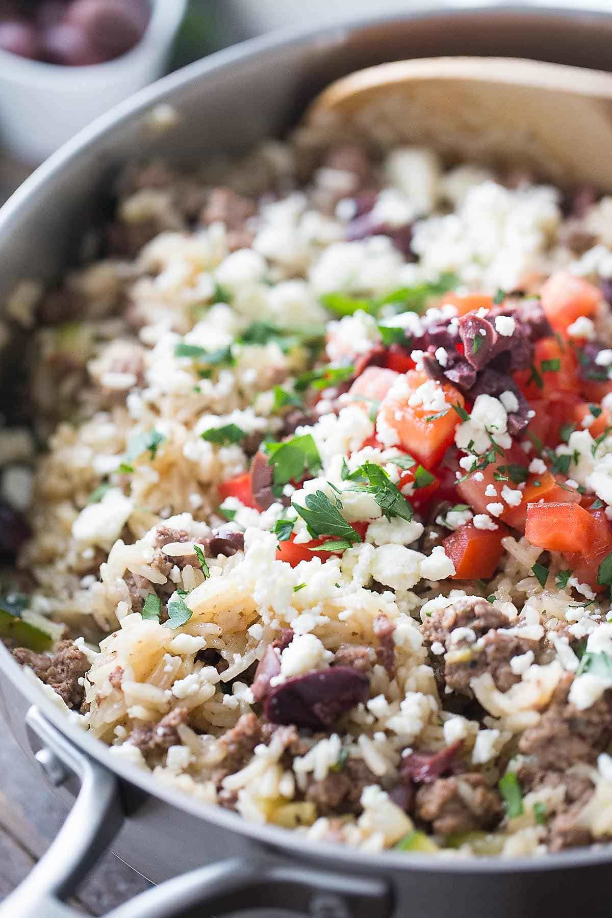 Easy Greek Gyro Skillet - LemonsforLulu.com