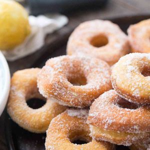 Donut biscuits are soft and tender with a vibrant lemon sugar coating