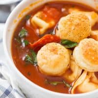 This pizza soup is going to be a family favorite! Who can resist pizza?