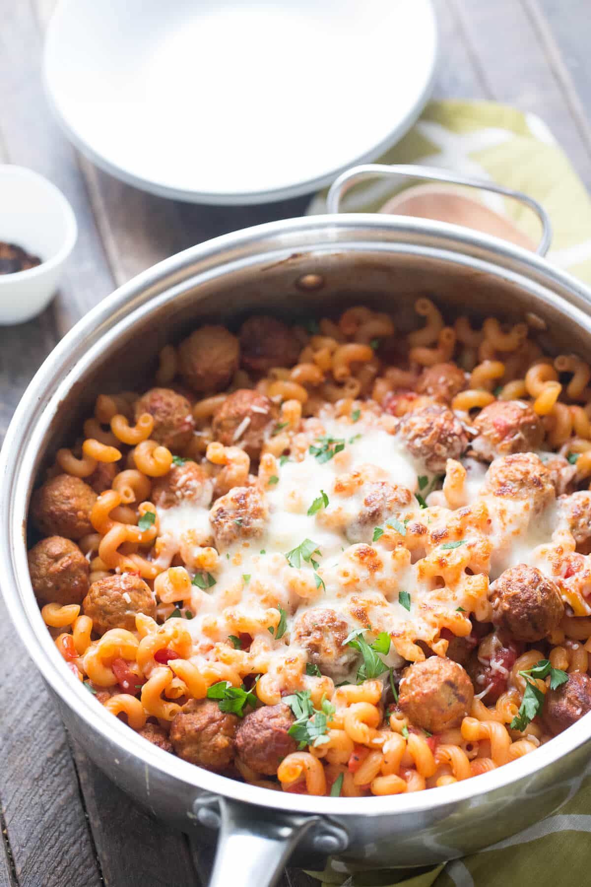 Skillet Meatball Lasagna {Lemons for Lulu}