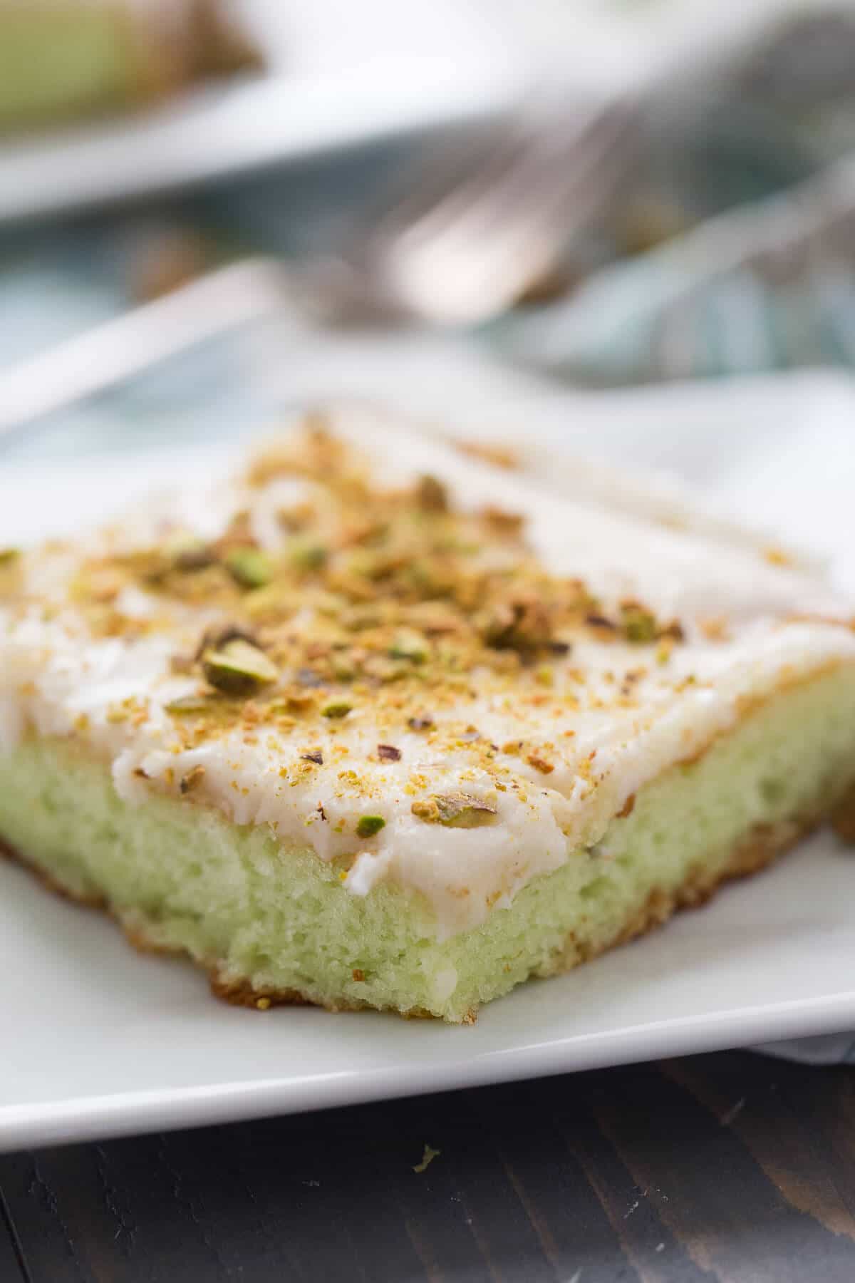 Pistachio Pudding Cake {Texas Sheet Cake}