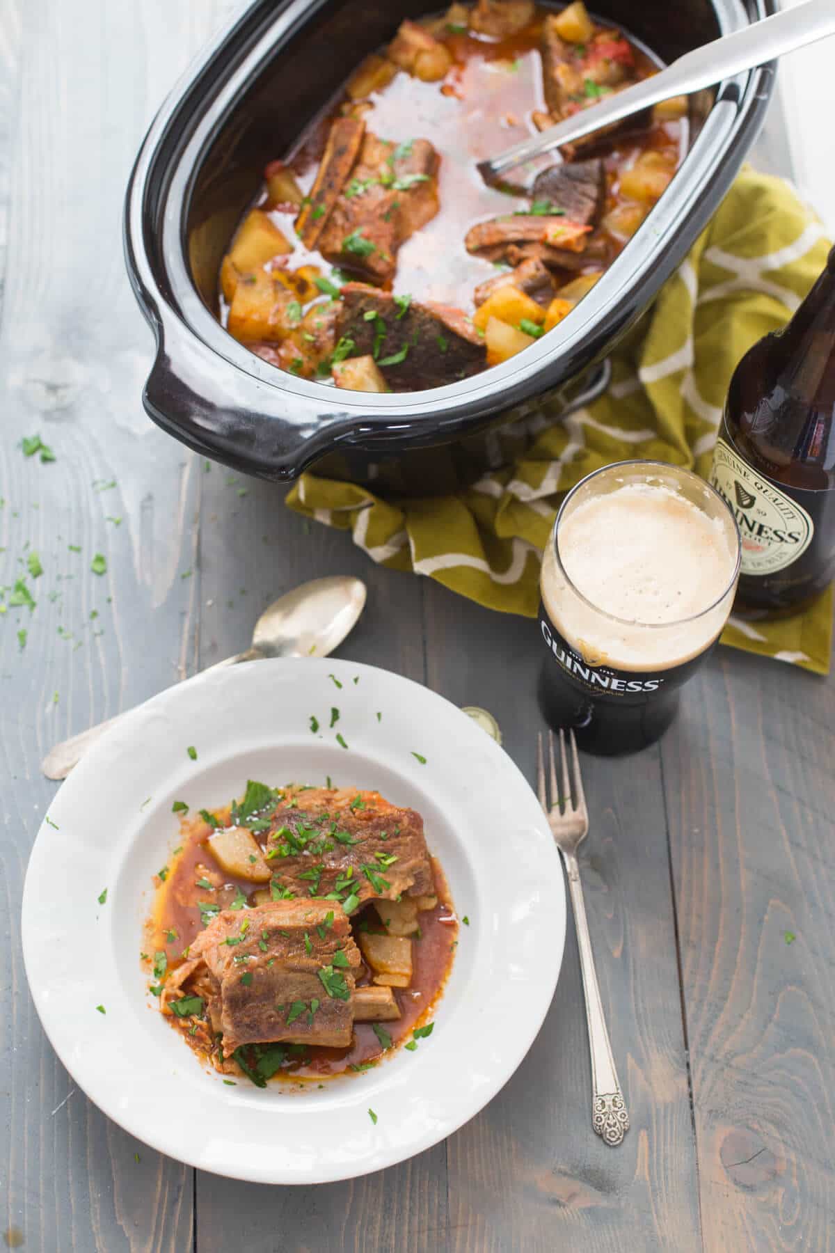 guinness braised beef short ribs slow cooker