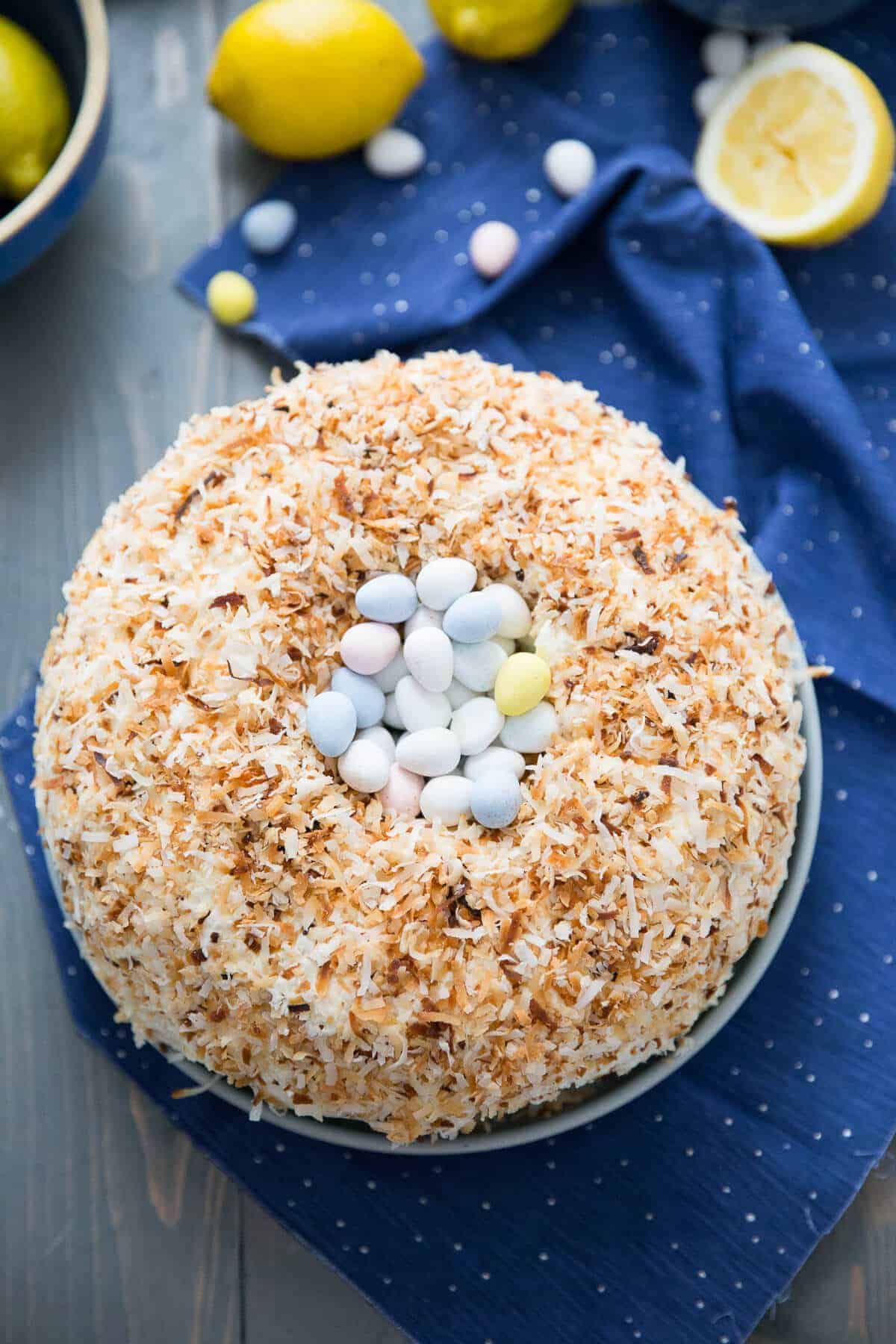 Bird's Nest Easter Cake - LemonsforLulu.com