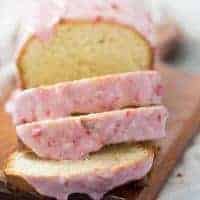 Raspberry Glazed Key Lime Cake