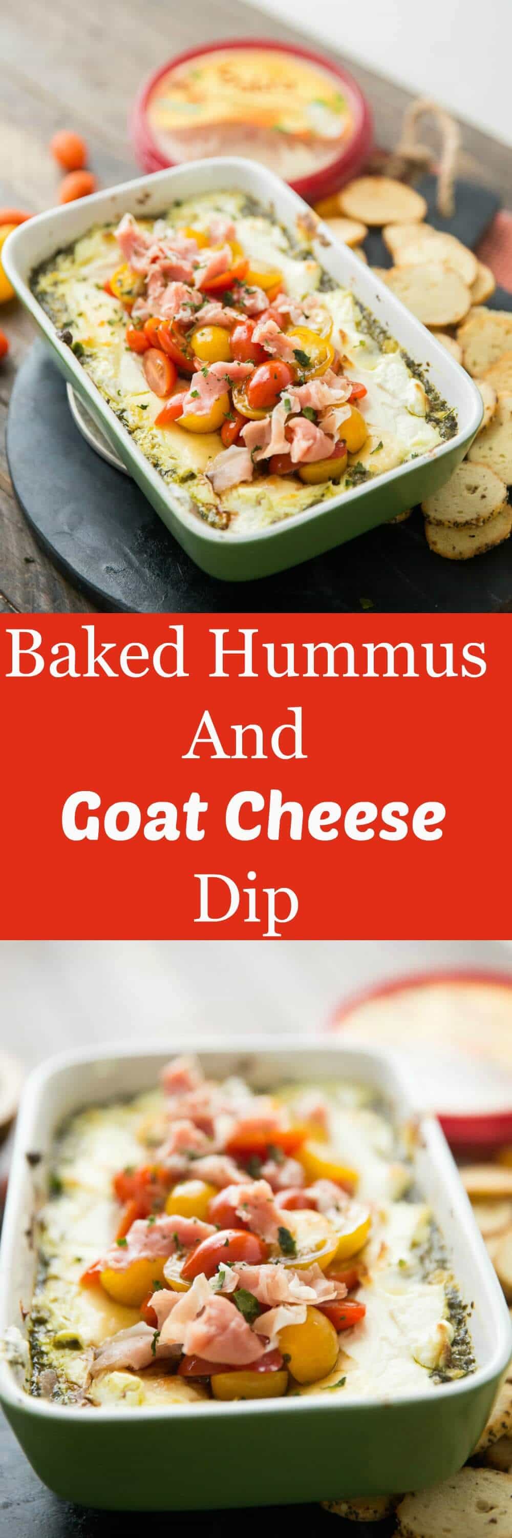 Hummus and Baked Goat Cheese Dip