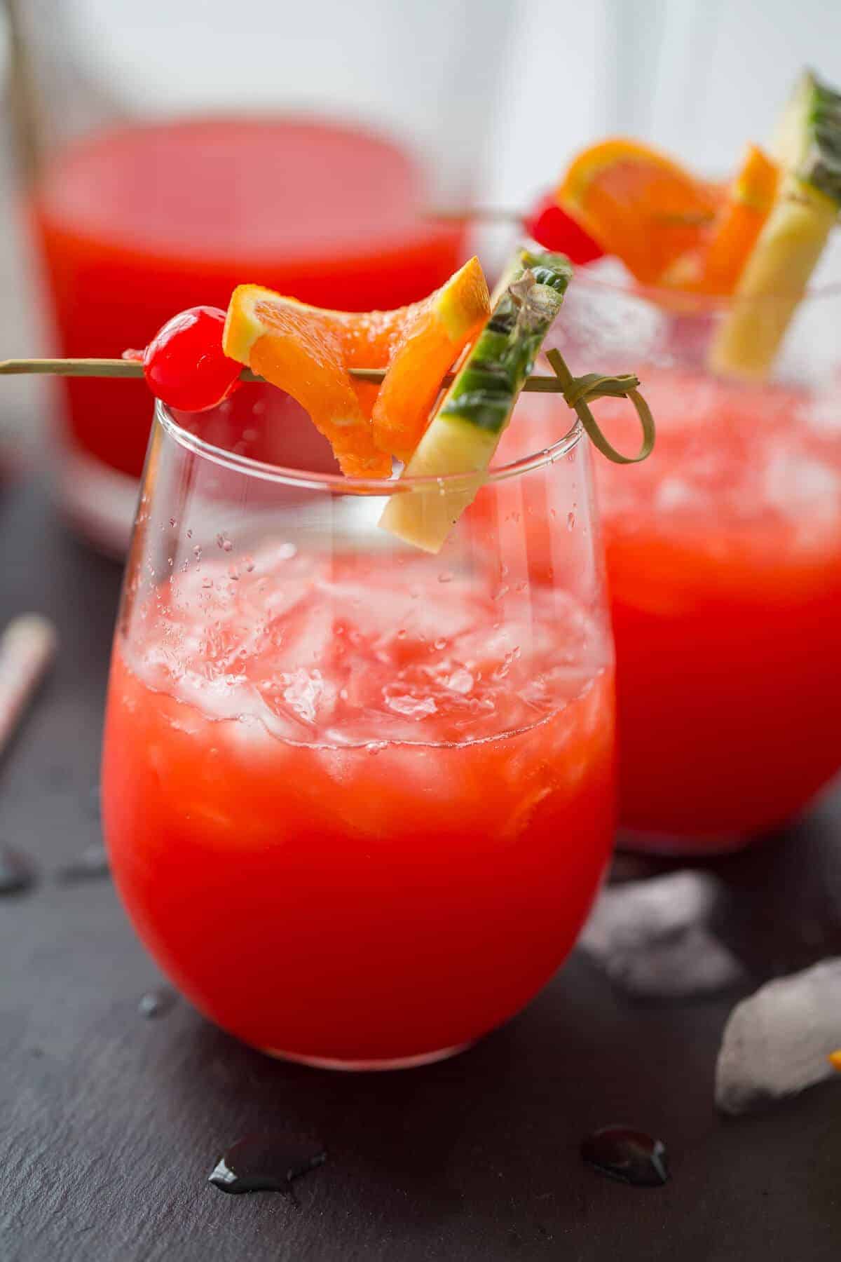 The Red Lady Rum Punch Drink With Elegance