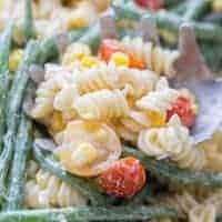 This vegetable pasta salad is tough to beat when it comes to side dishes! It's fresh and simple!